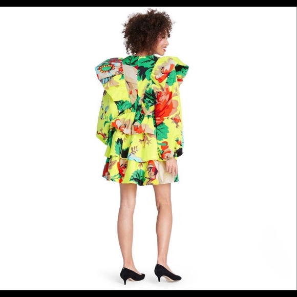Christopher John Rogers Floral Long Sleeve Dress - Picture 2 of 3